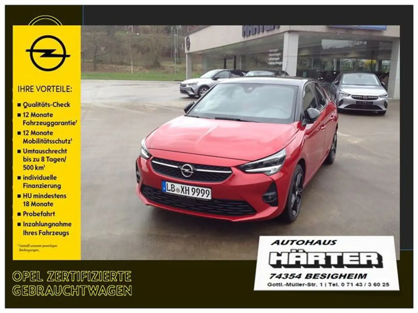 Opel Corsa 1.2 Turbo AT GS-Line Rouge - 1