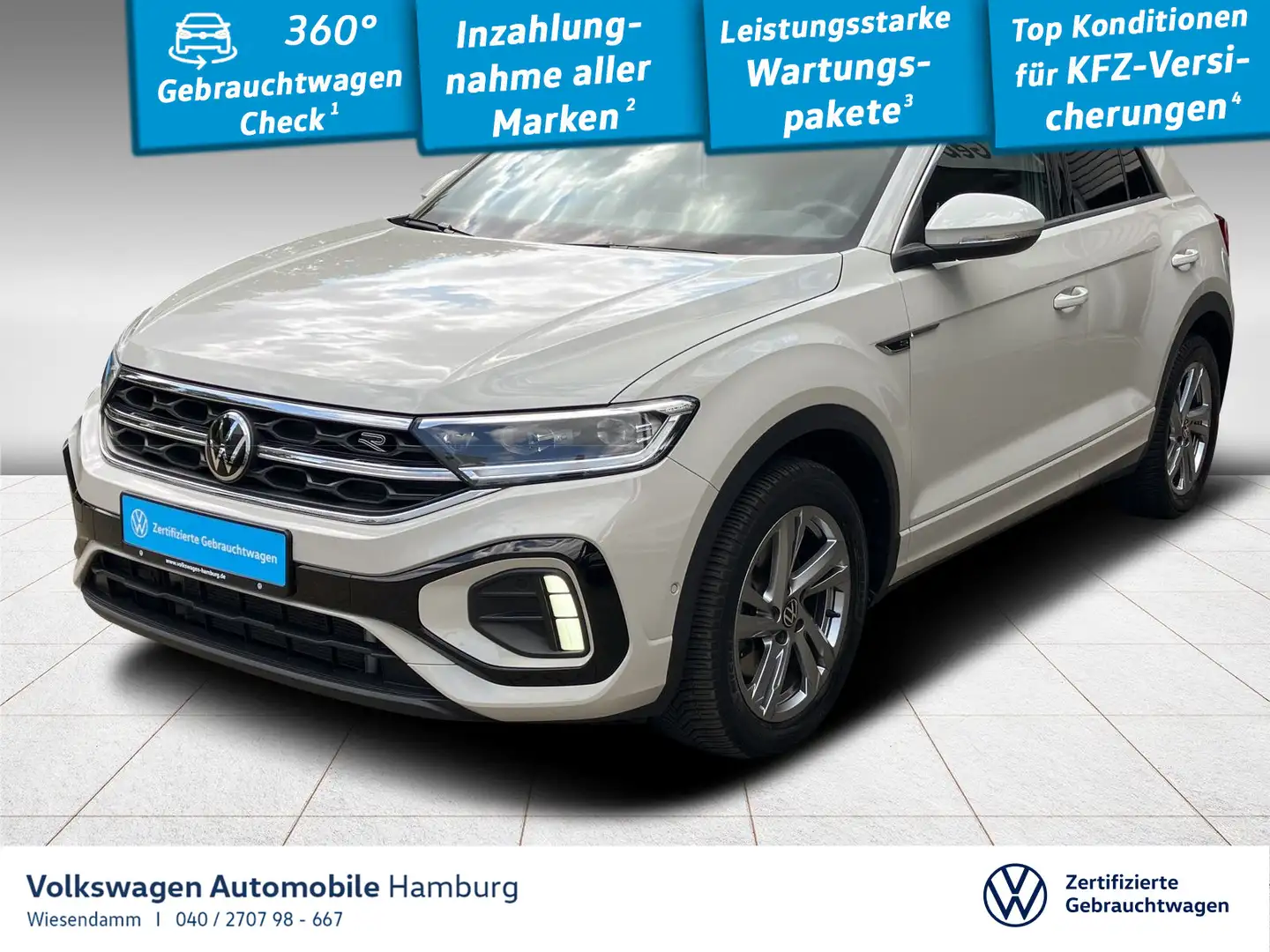 Volkswagen T-Roc 2.0 TDI DSG  R-Line Kamera Klima Navi Pano Grau - 1