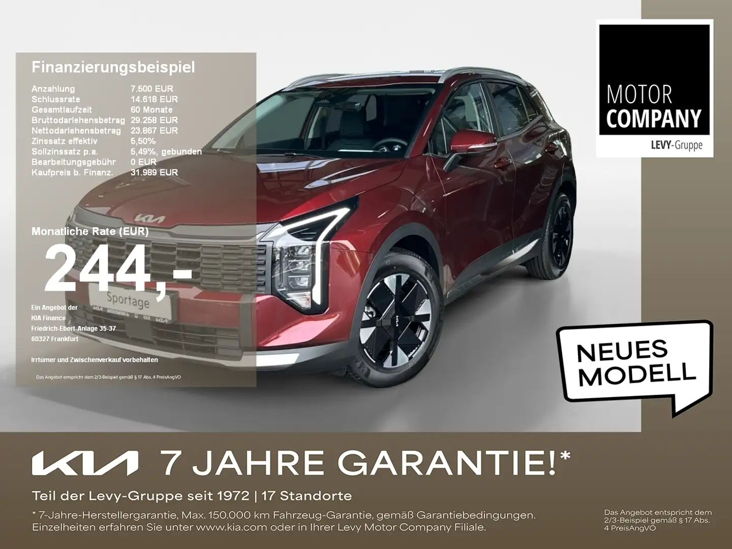 Kia Sportage 1.6 T-GDI Vision +MY26+DCT+Aktion+Sofort Rot - 1