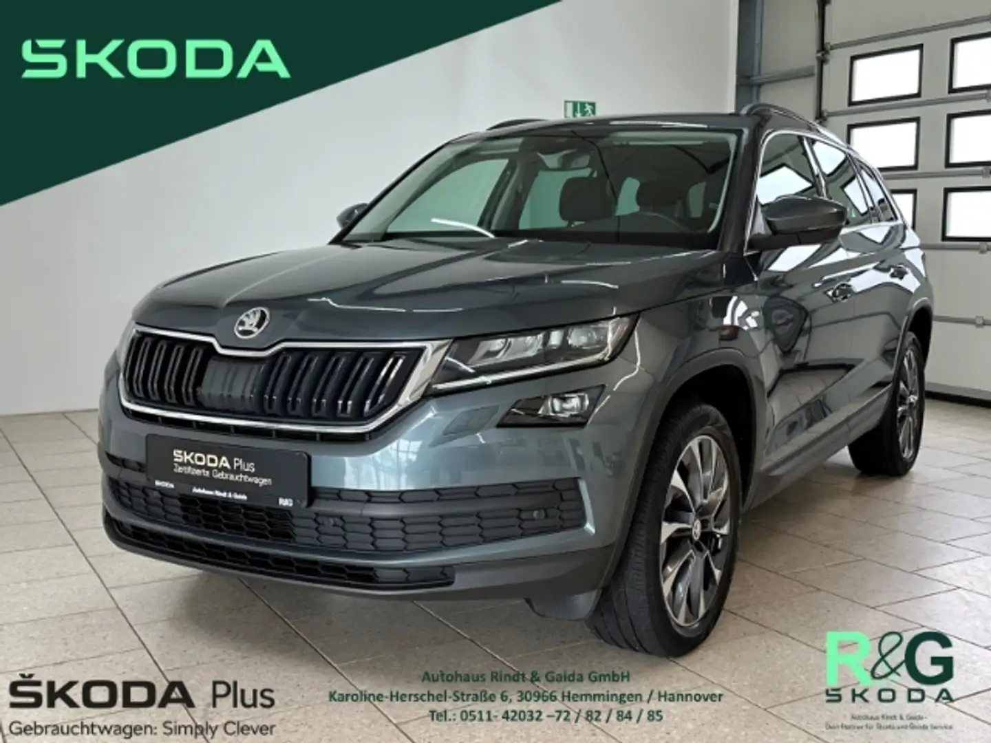 Skoda Kodiaq Drive 125 2.0 TDI DSG StandHZG Navi Kamera Gris - 1