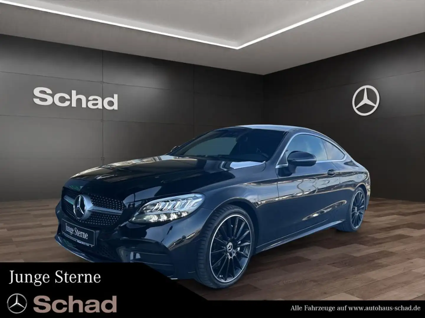 Mercedes-Benz C 200 Coupé +AMG+NAVI+LED+KAM+SOUND+AMBI+ASSIST+ Zwart - 1