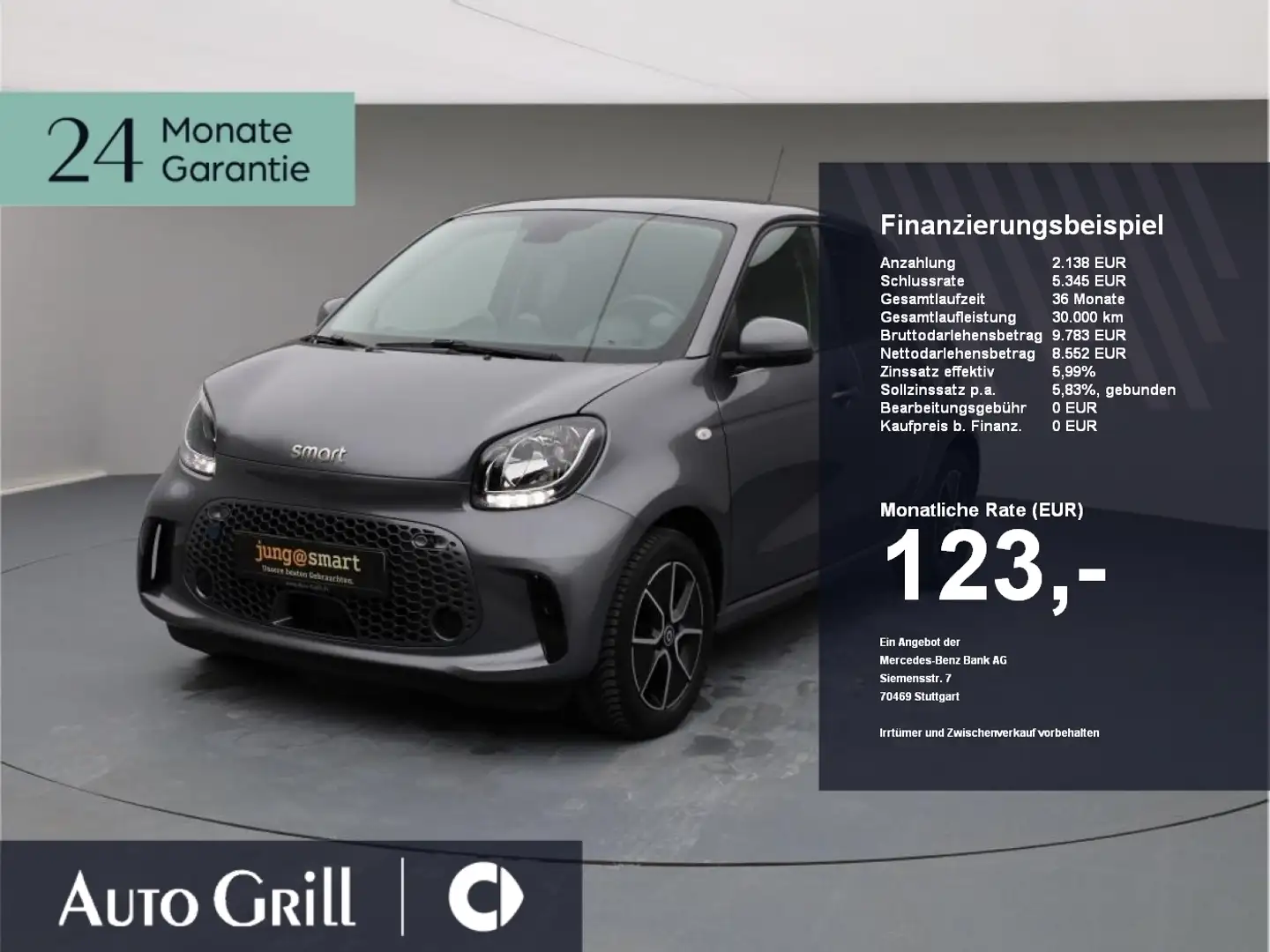 smart forFour EQ  Passion Cool&Media Navi PTS Grau - 1