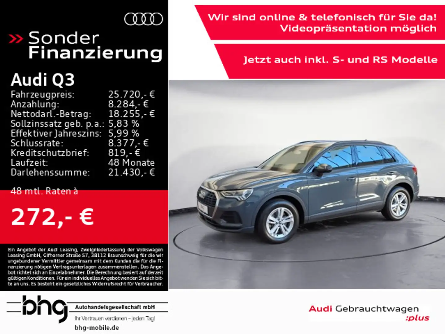 Audi Q3 40 TFSI quattro S tronic *DIG.-COCKPIT*AHK*KA Grau - 1