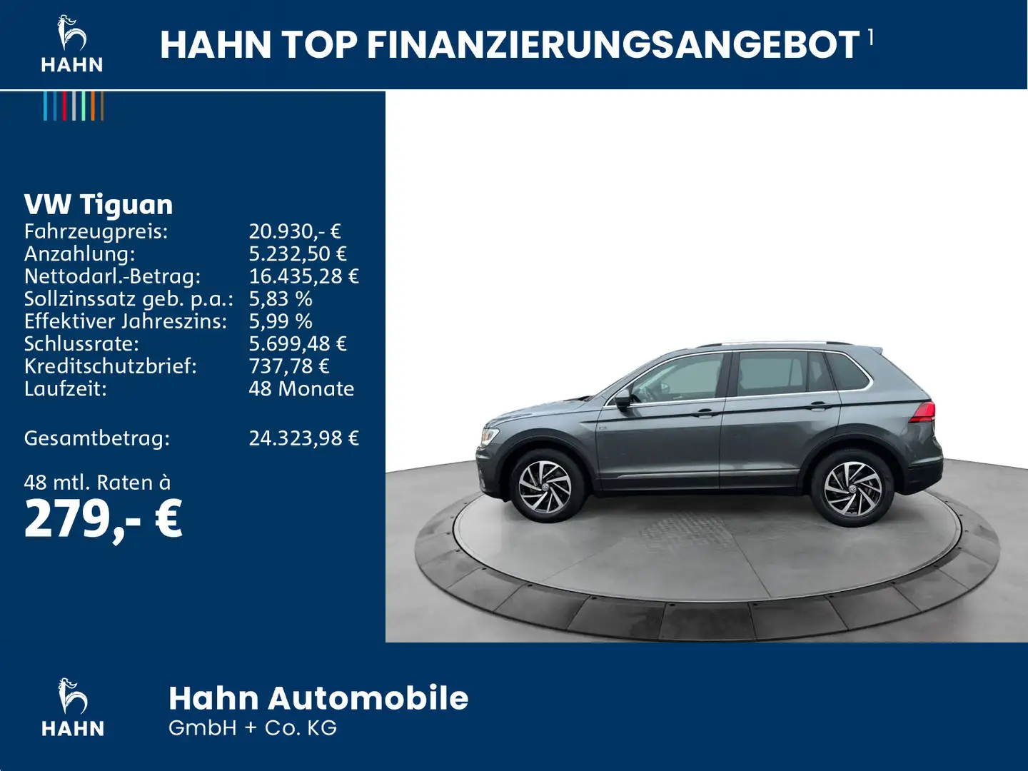 Volkswagen Tiguan 1.5TSI DSG Join Navi Sitzh Climatr AppCon Grau - 2
