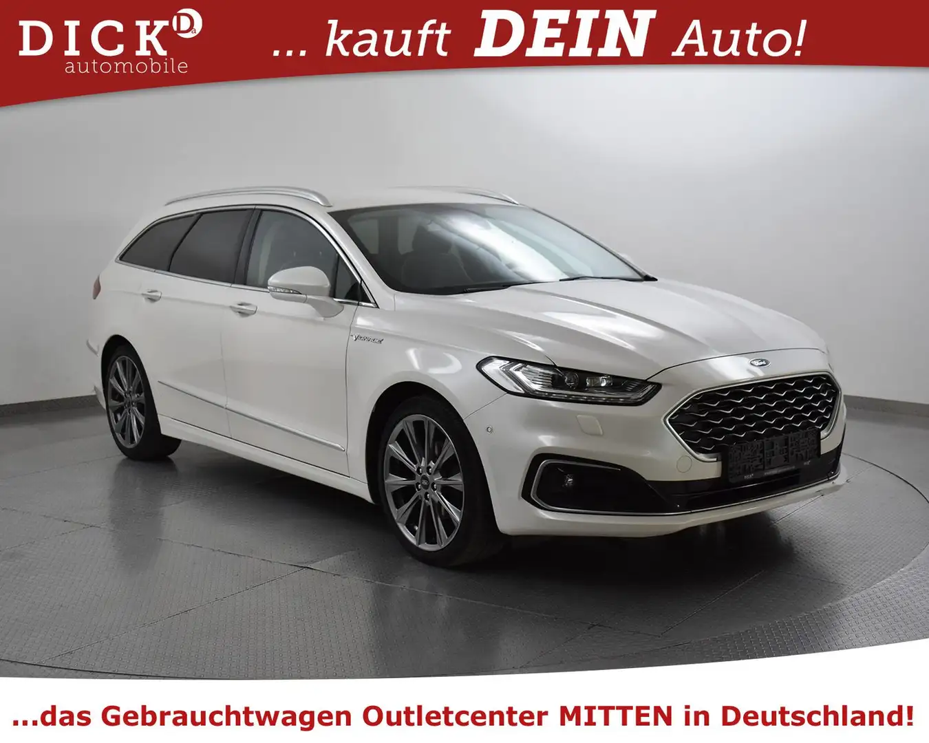 Ford Mondeo Tur. 2.0d Aut. Vignale MEMO+KAM+AHK+STDHZ Blanc - 1