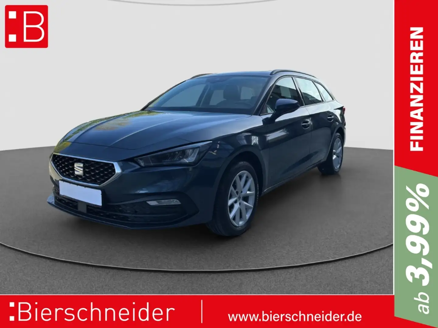 SEAT Leon SP 2.0 TDI DSG Style AB 299EUR AHK PANO NAVI LED Grau - 1