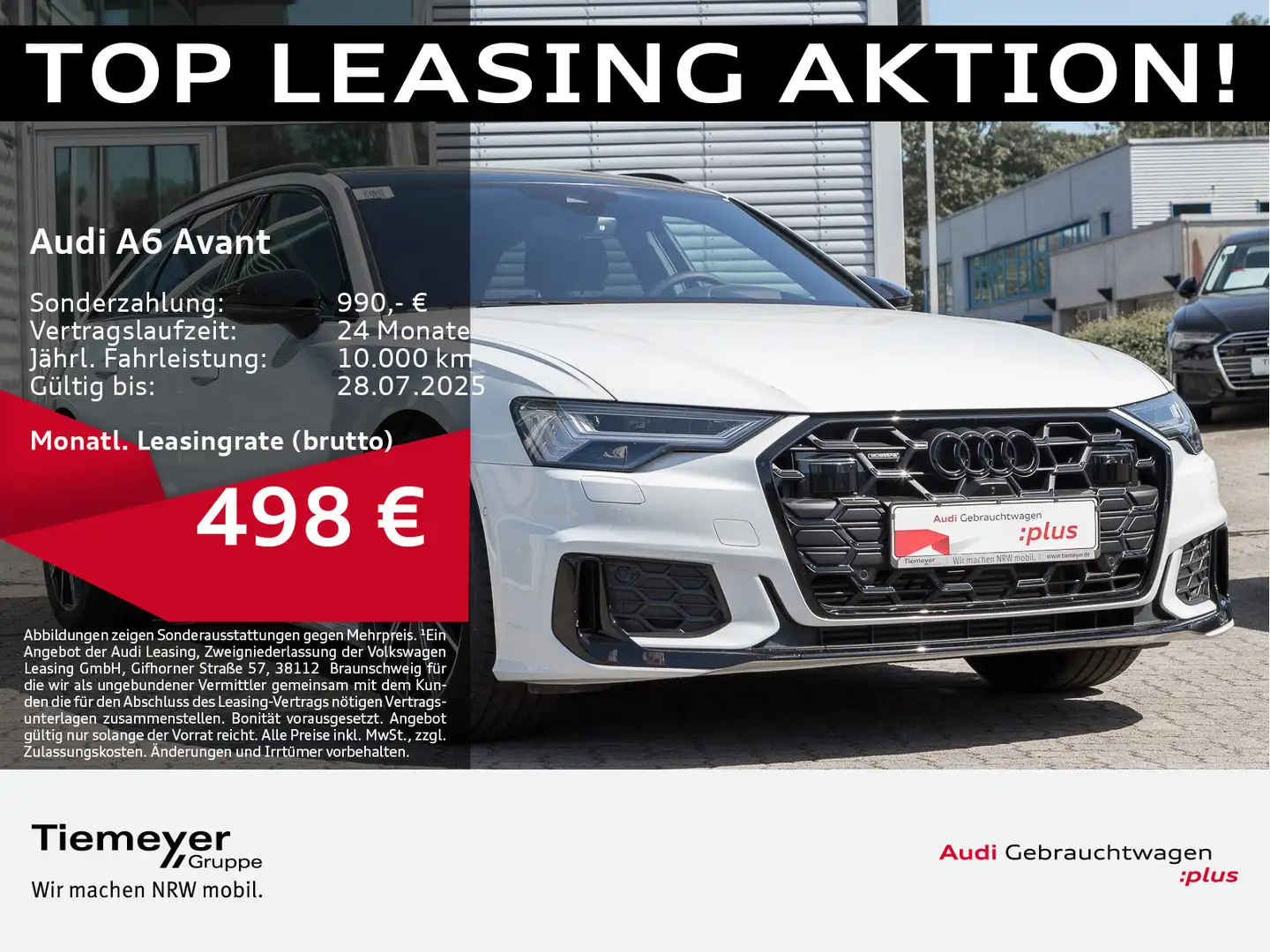 Audi A6 50 TFSIe Q 2x S LINE HD-MATRIX BuO PANO Blanc - 1