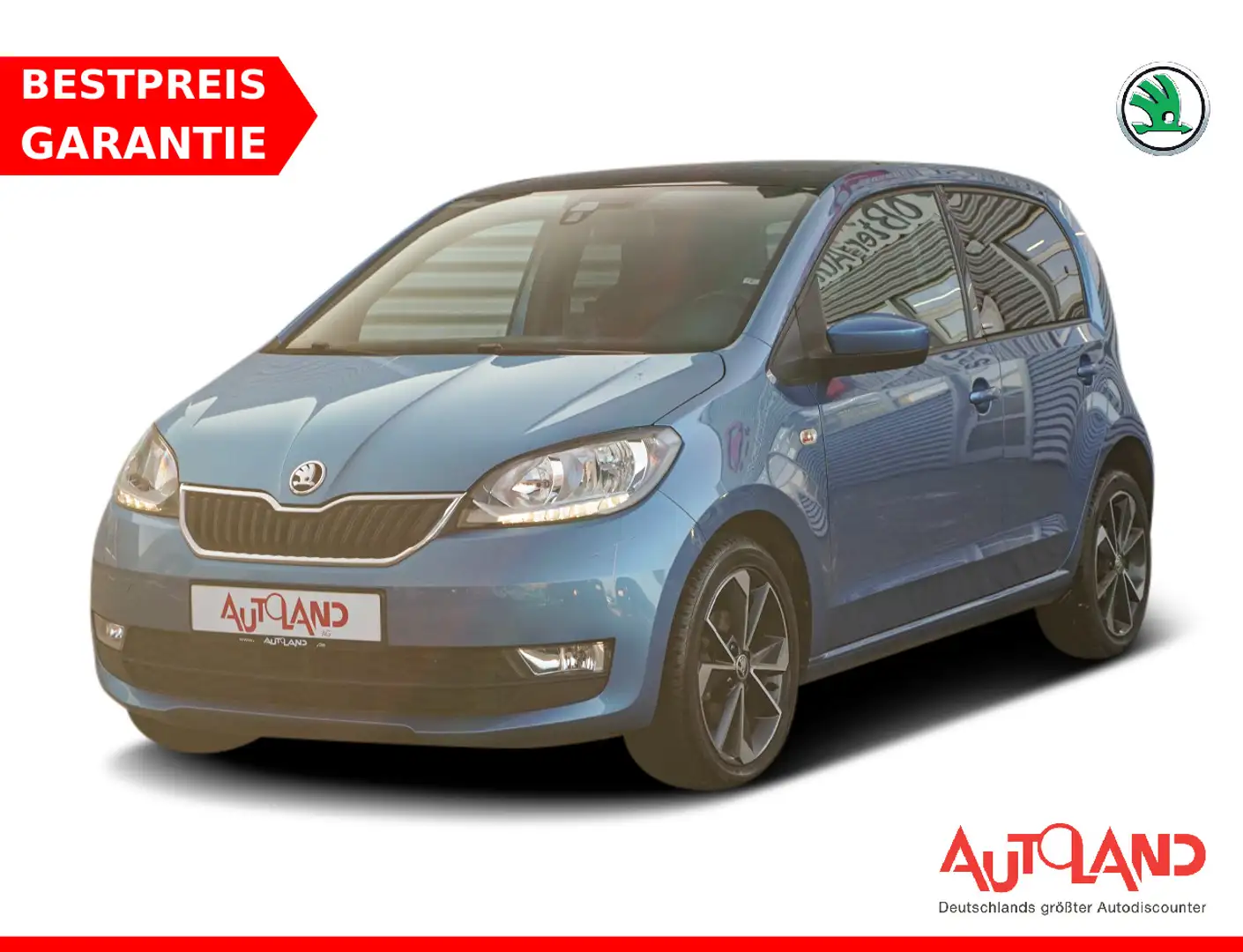 Skoda Citigo 1.0 MPI Clever Panorama Tempomat DAB PDC Blau - 1