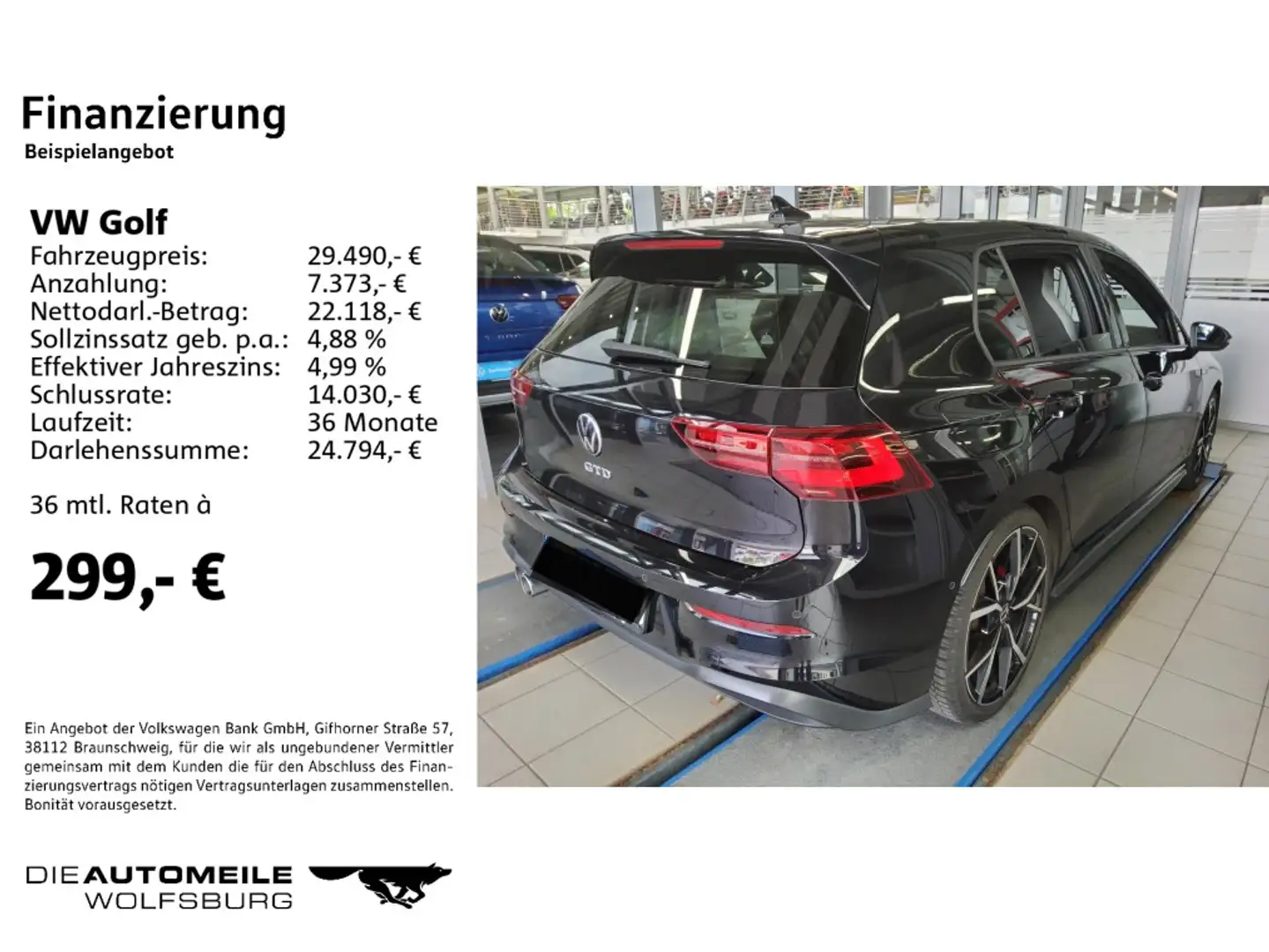 Volkswagen Golf 8 VIII 2.0 TDI DSG GTD Rückfahrkam/IQ-Light Noir - 2