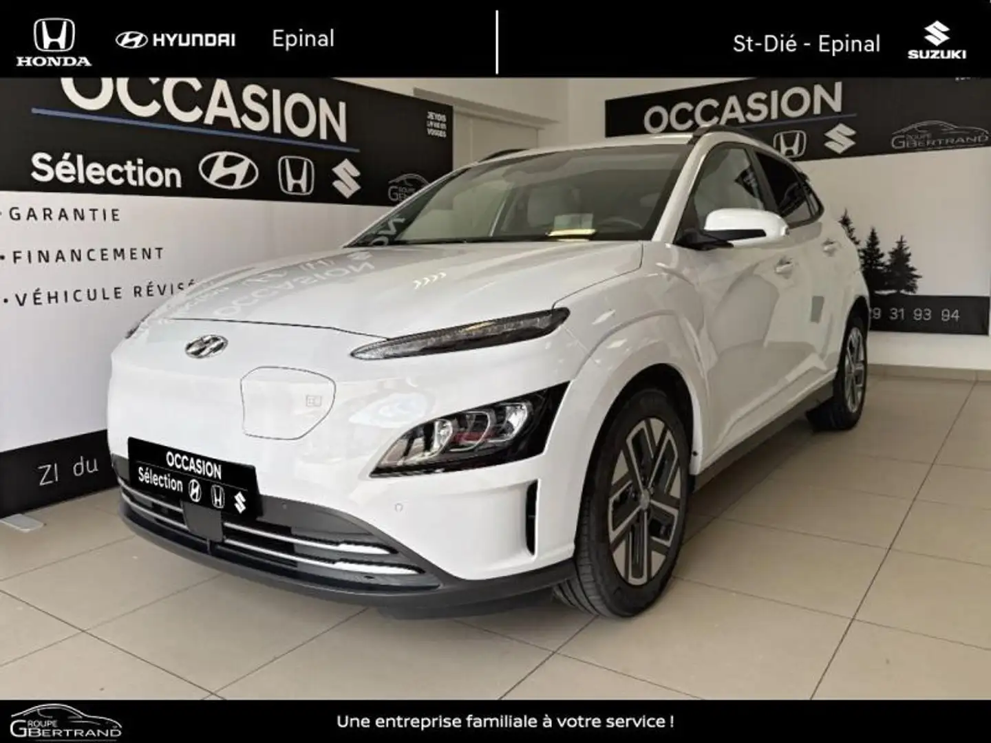 Hyundai KONA Electric 64kWh - 204ch Executive Blanc - 1