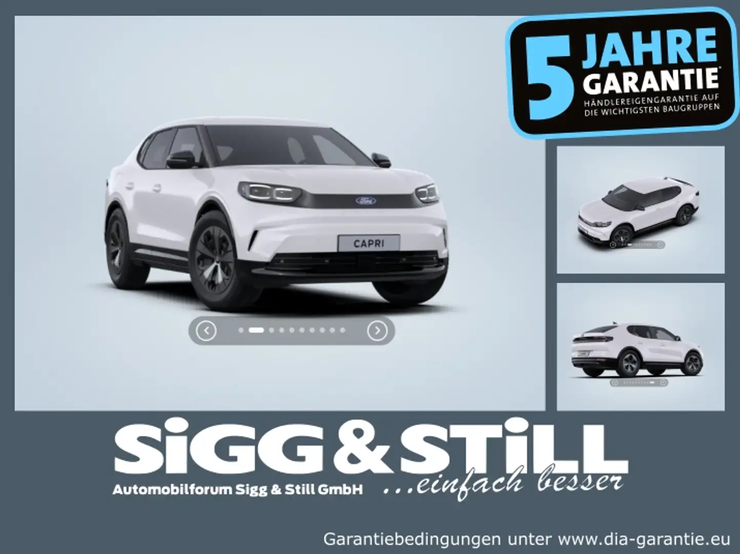 Ford Capri ELEKTRO Extended Range RWD NAV*360*IACC*HUD Weiß - 1
