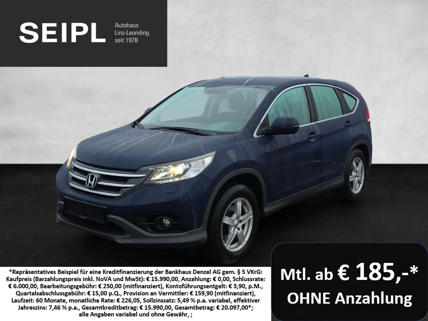 Honda CR-V 2,2i-DTEC Elegance DPF inkl, Anhängerkupplung ! Blau - 1