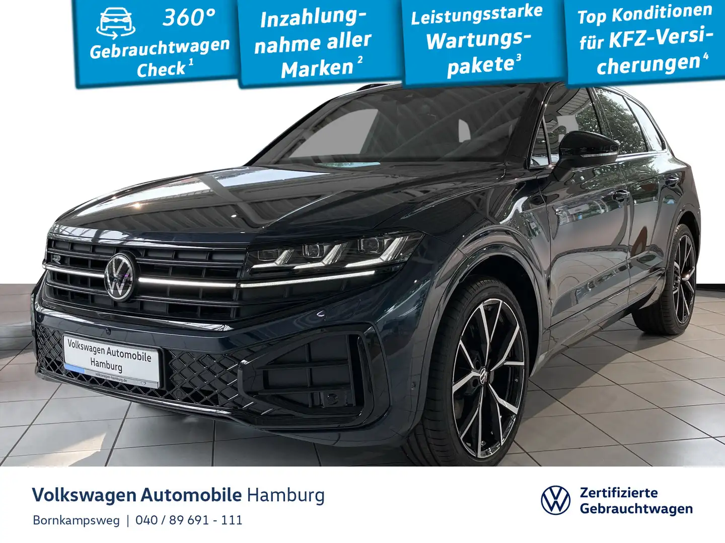 Volkswagen Touareg 3.0 TDI R-Line 4M AUT AHK Panorama Blau - 1