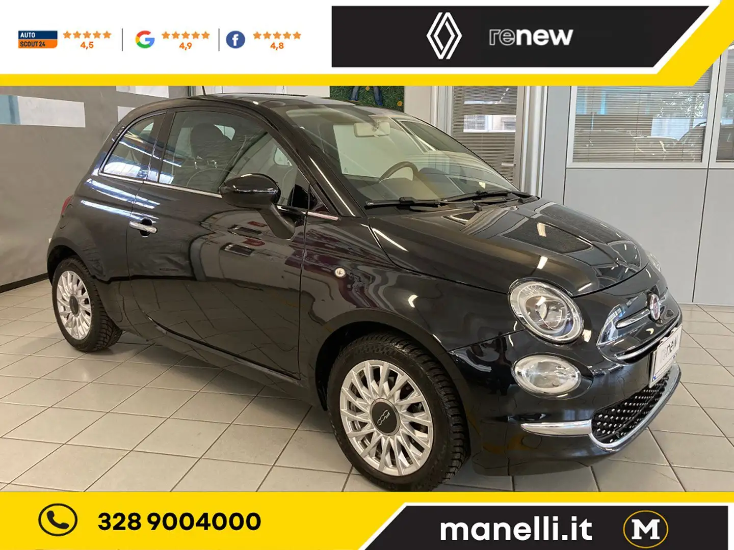 Fiat 500 Lounge 1.2 69cv Lounge C 1.2 69cv rif.FD495 Nero - 1