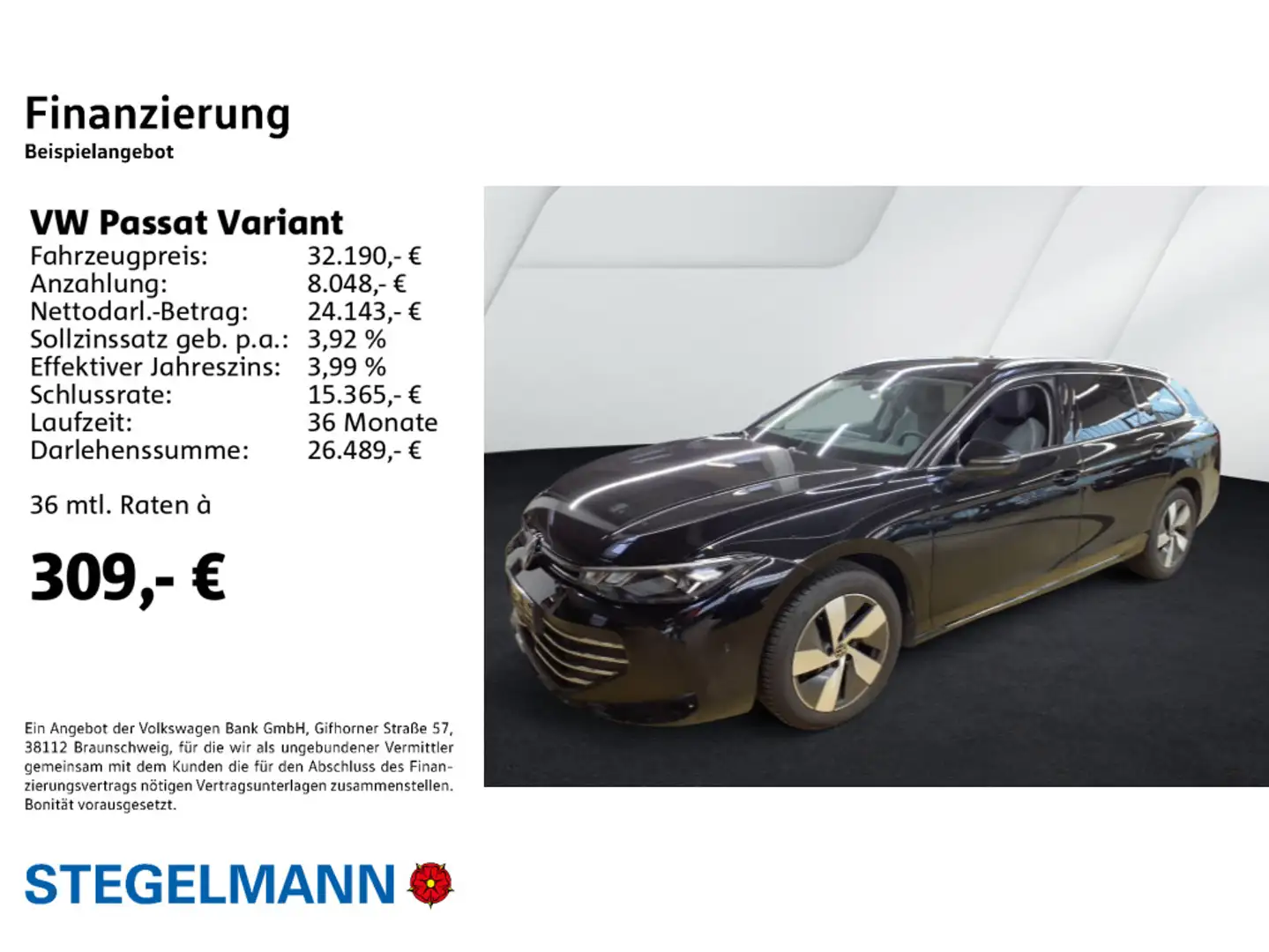 Volkswagen Passat Variant 1.5 eTSI DSG Business *AHK*Kamera Schwarz - 2