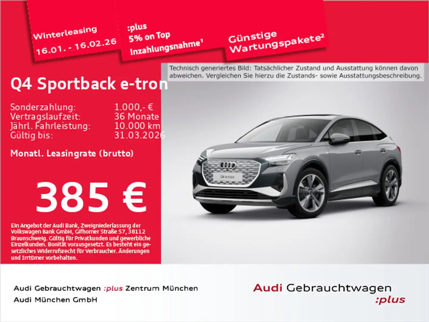 Audi Q4 e-tron 45 S line Pano/SONOS/Matrix/ Grau - 1