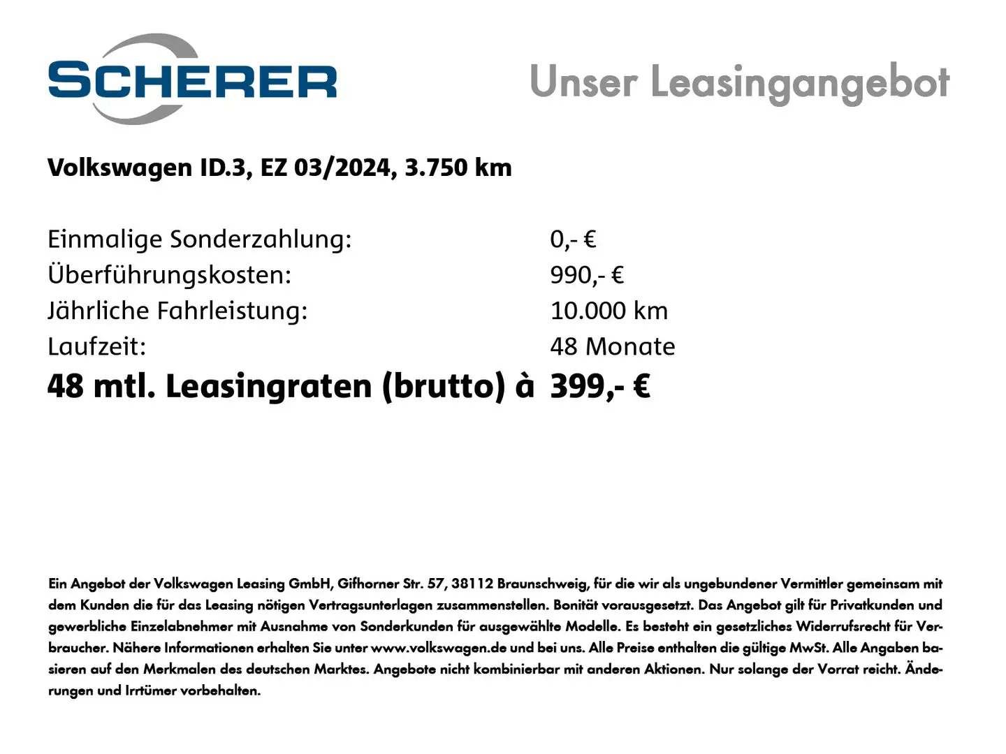 Volkswagen ID.3 150kW 62kWh *Pro* LED Navi RFK Keyless ACC Zwart - 2
