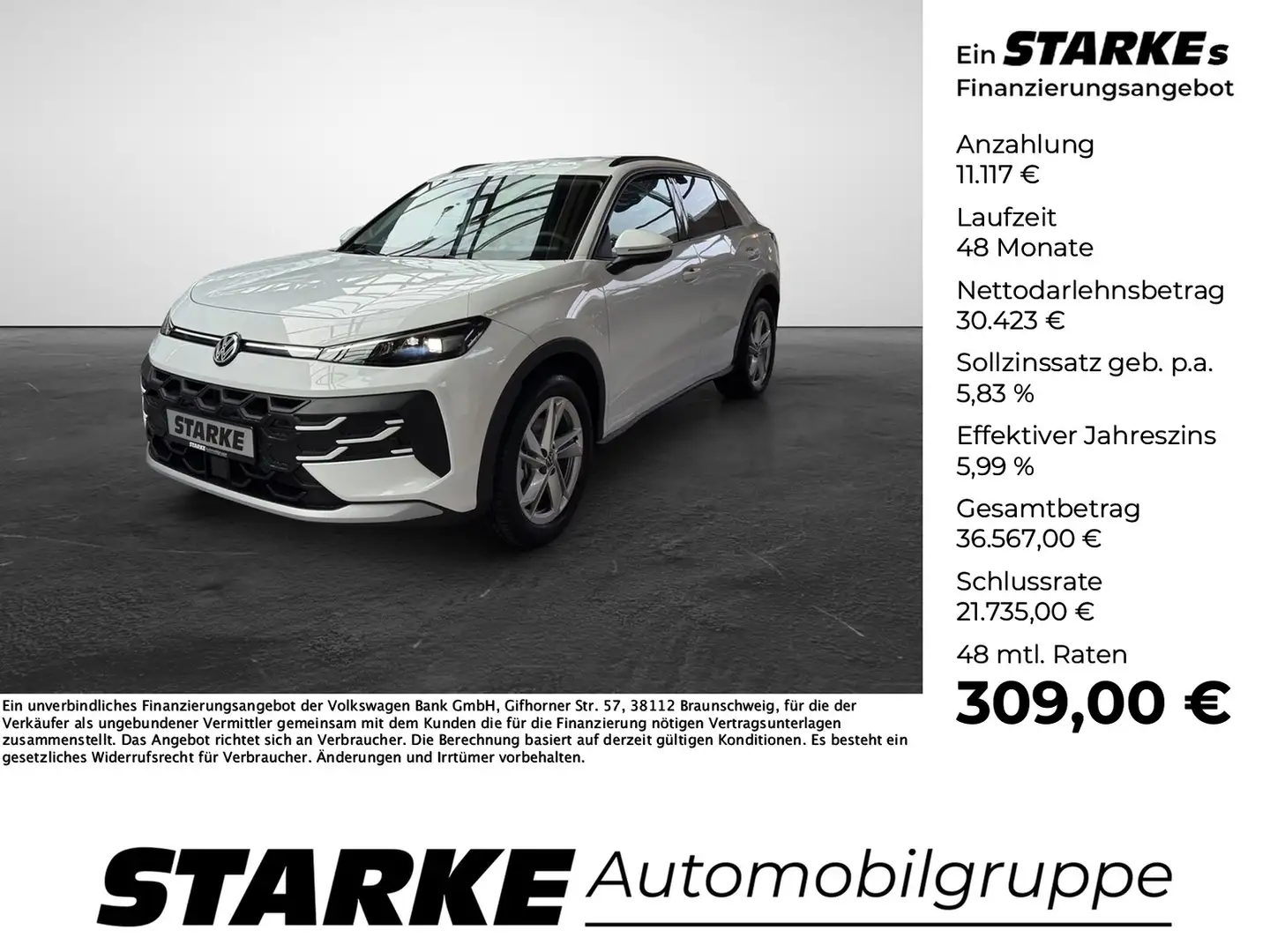 Volkswagen T-Roc 1.5 eTSI DSG Life Blanc - 1