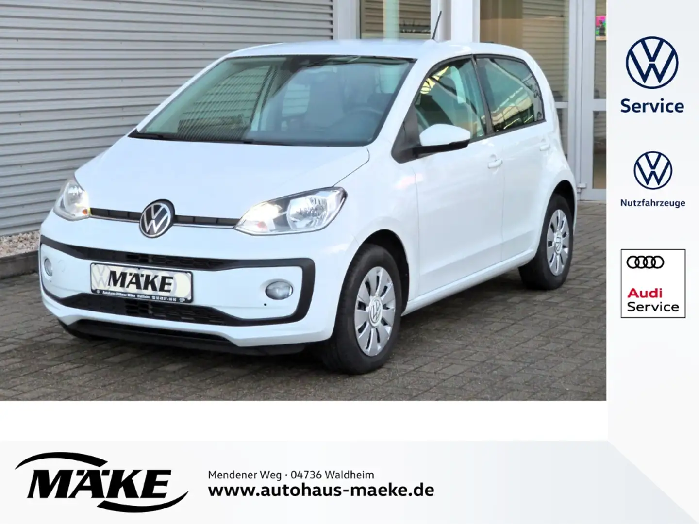 Volkswagen up! 1.0, Tempomat, Kamera, PDC, Climatronic, SHZ, Weiß - 1