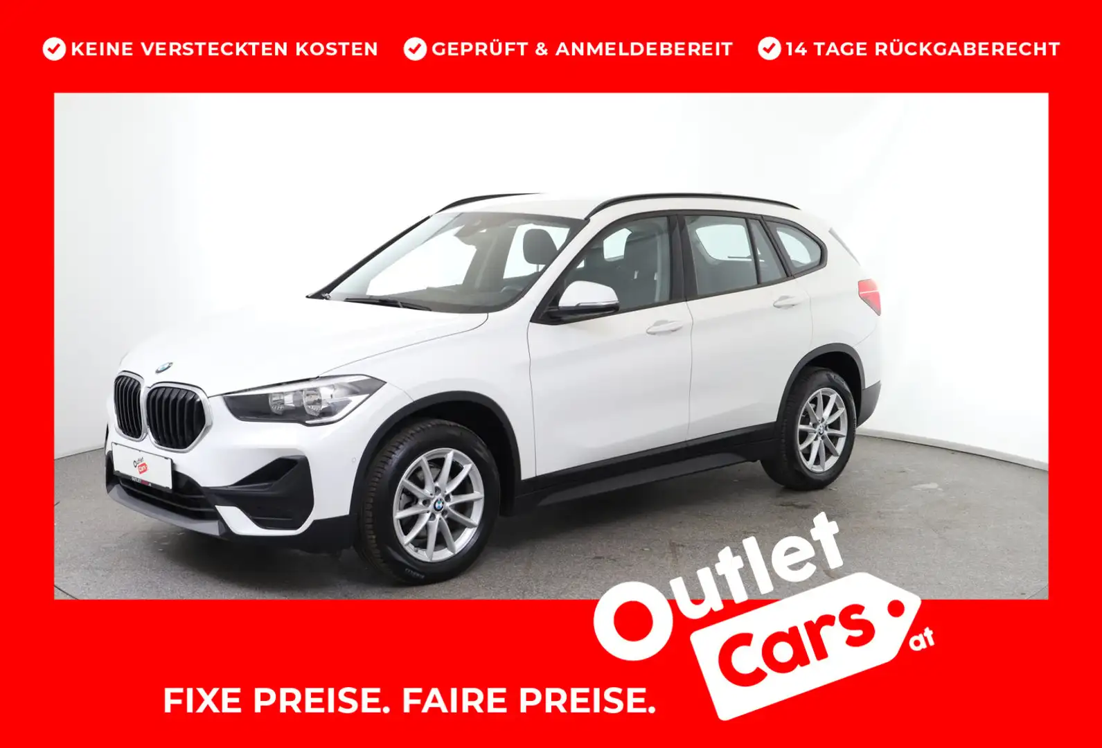 BMW X1 sDrive16d Weiß - 1