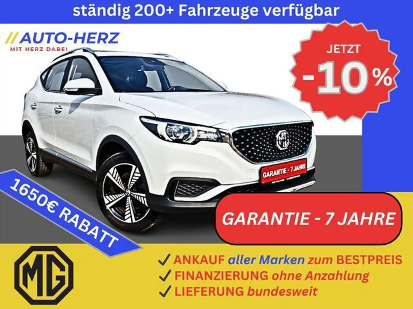 MG ZS EV CCS Luxury Kamera+LED+Panorama+Leder Weiß - 1
