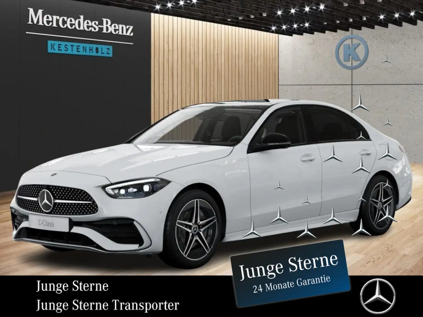 Mercedes-Benz C 300 de *AMG*NIGHT*MBUX*AHK*STHZ*PANO*KAMERA* Weiß - 1