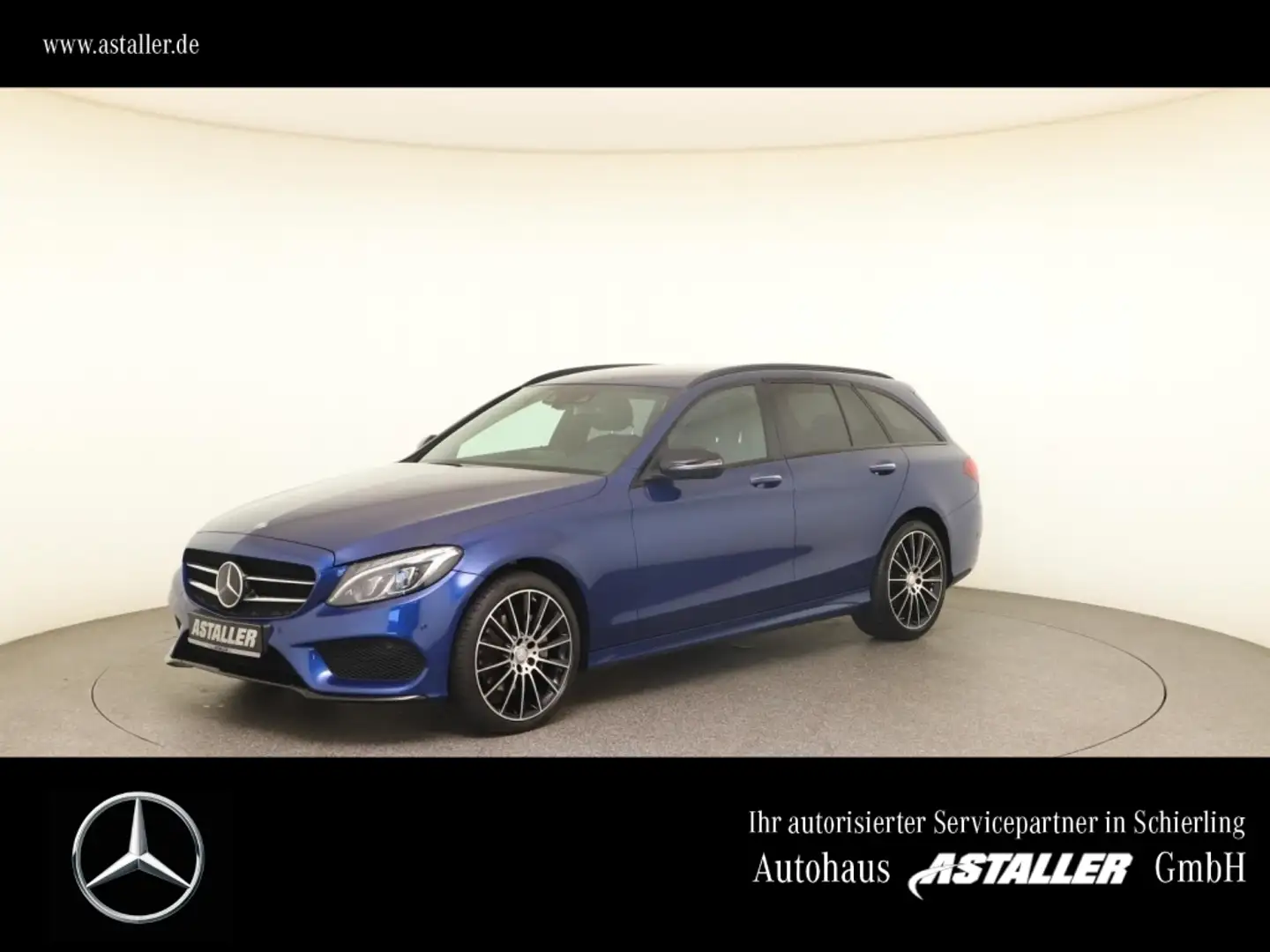 Mercedes-Benz C 220 T d AMG Line 2x Night+Kam+Distron+Multibea Kék - 1