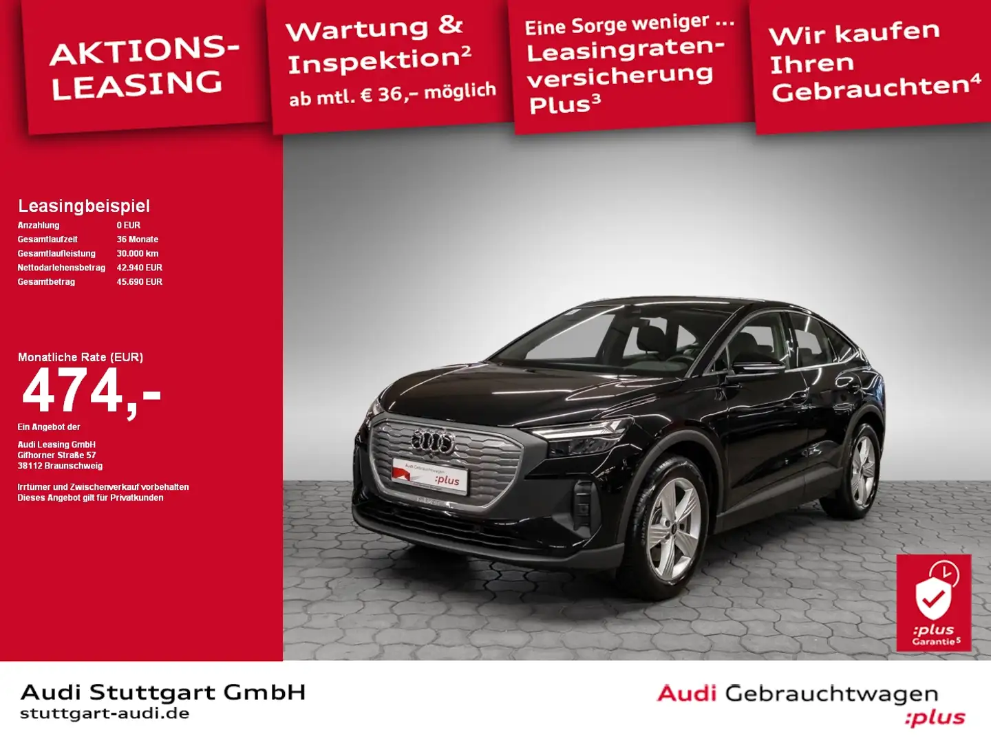 Audi Q4 e-tron Q4 Sportback 45 e-tron SHZ Keyless Navi PDC LED Schwarz - 1