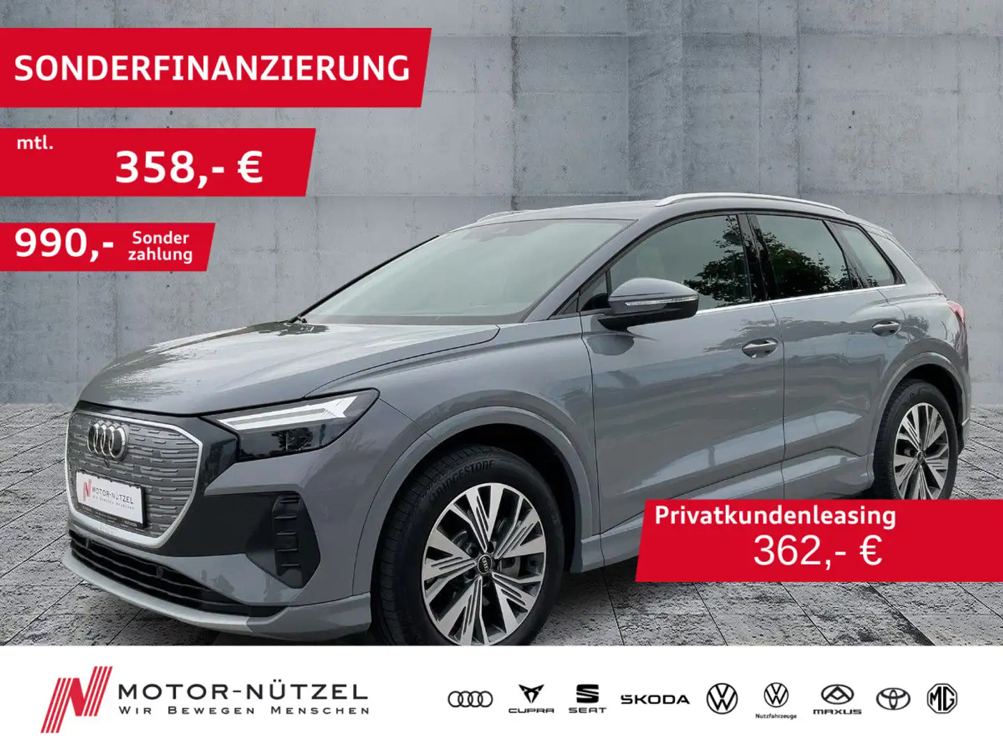 Audi Q4 e-tron 40 ADVANCED LED+NAVI+RFK+ACC+SHZ+19"LM Grau - 1