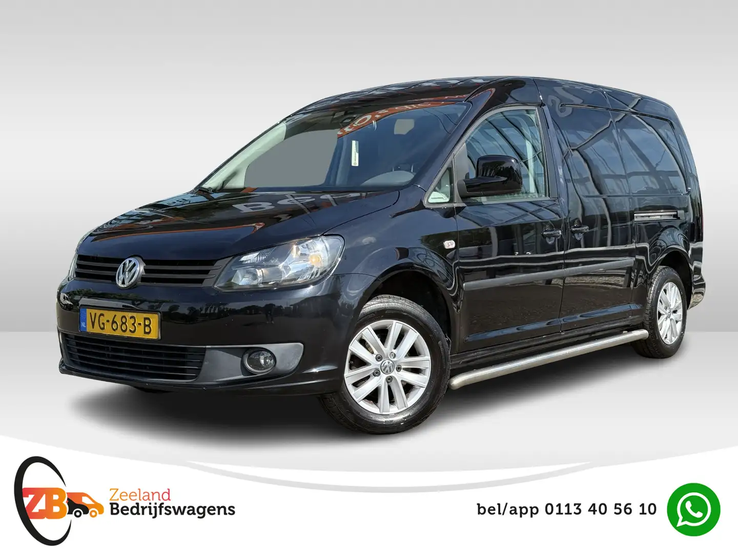 Volkswagen Caddy 1.6 TDI Maxi | NL-auto | 1e Eigenaar | 2X Schuifd. Zwart - 1