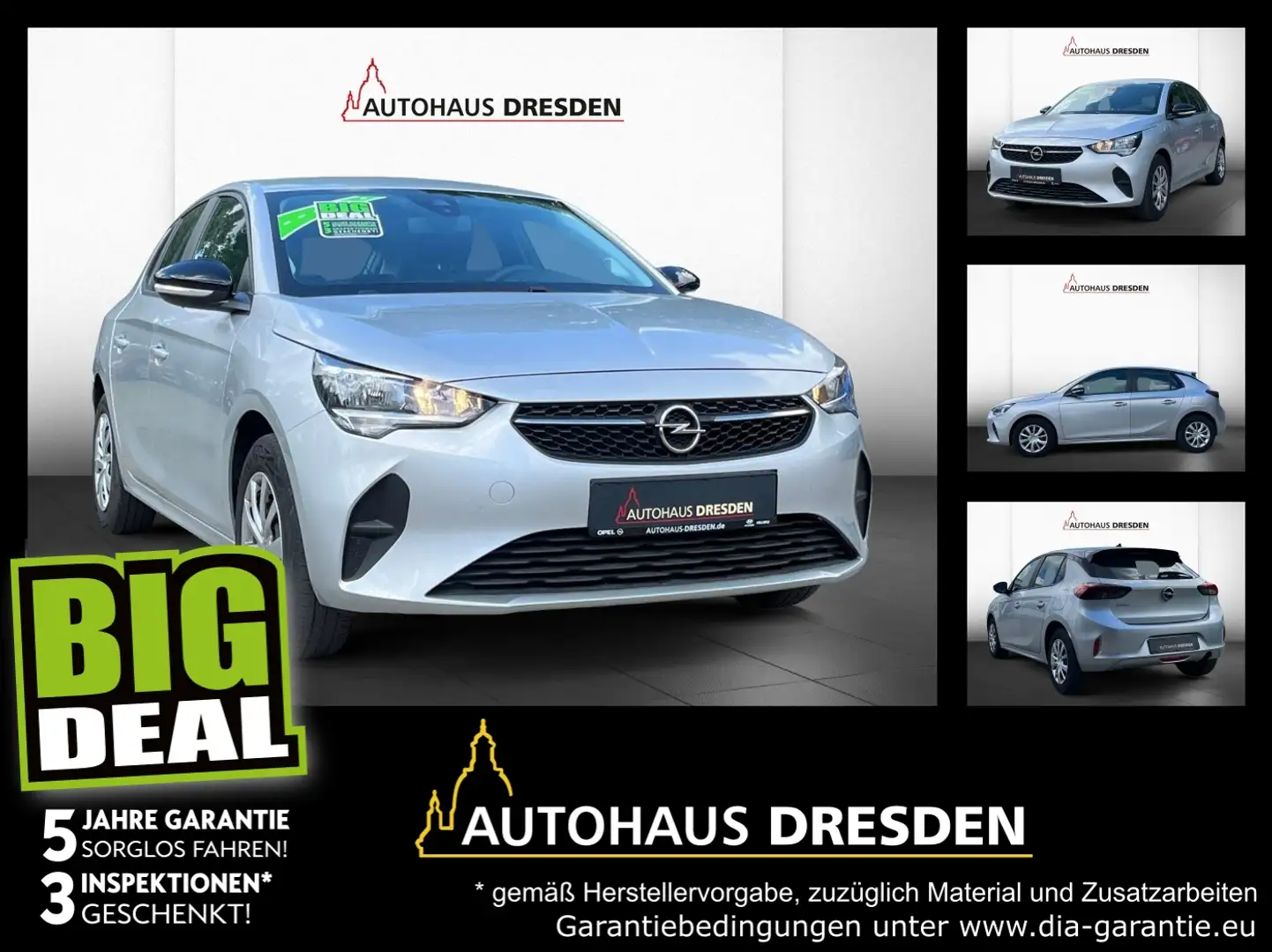 Opel Corsa F 1.2 Edition SpurH, DAB , KLIMA Silber - 1