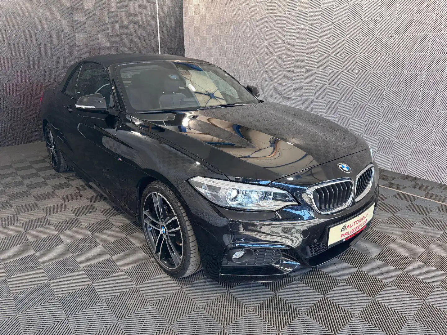 BMW 218 i Cabrio*M SPORT*H&K-ACC-LED-PDC-NAVI-LEDER Schwarz - 1
