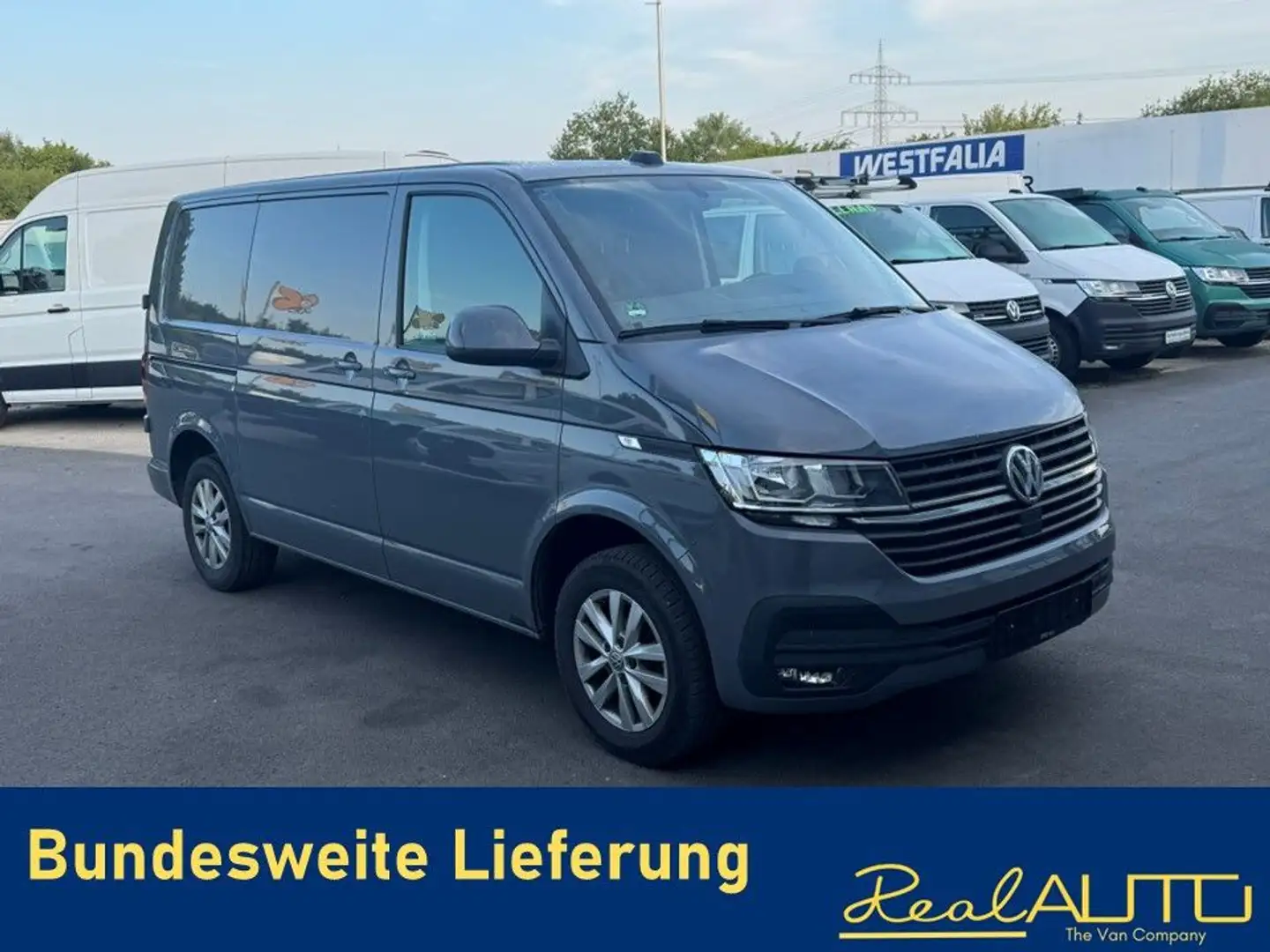 Volkswagen T6 Transporter 6.1 Kasten TDI DSG AHK*Klima*APP Grijs - 1
