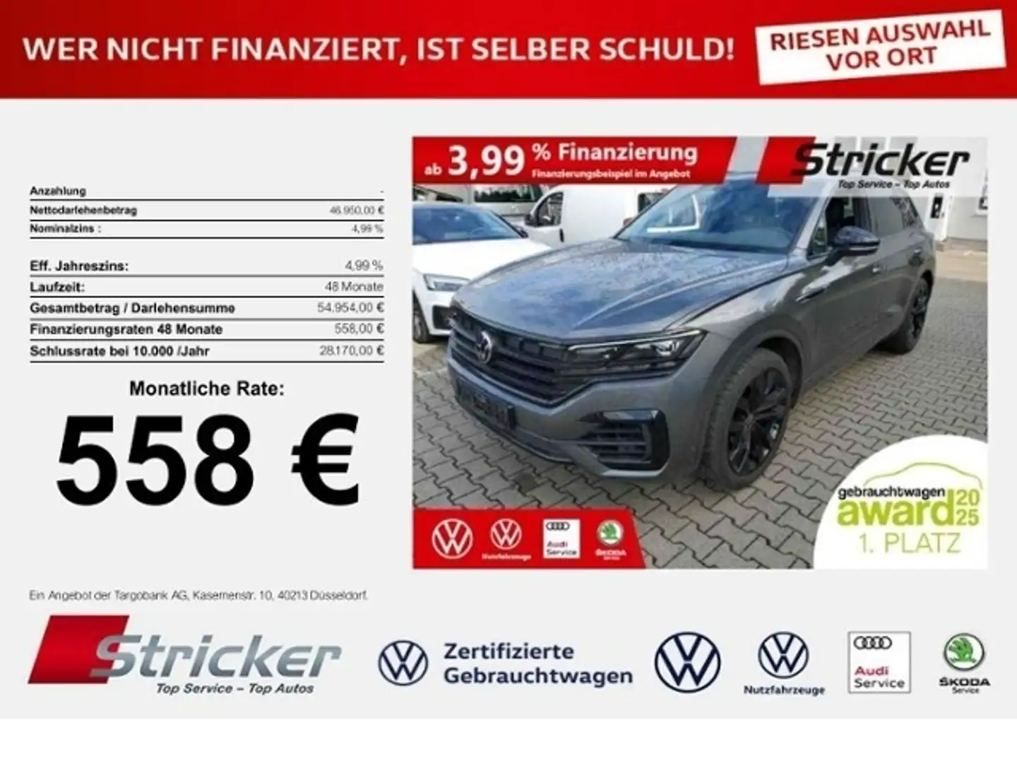 Volkswagen Touareg R-Line Black Style 3.0TSI 558,-ohne Anzahlung St Gris - 1