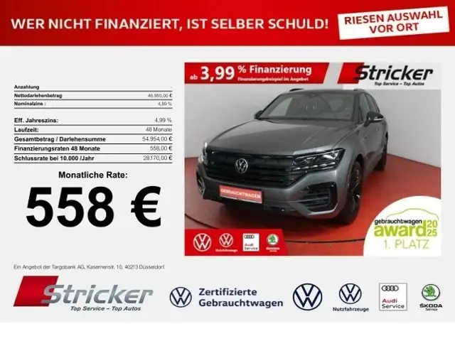 Volkswagen Touareg R-Line Black Style  3.0TSI 558,-ohne Anzahlung St