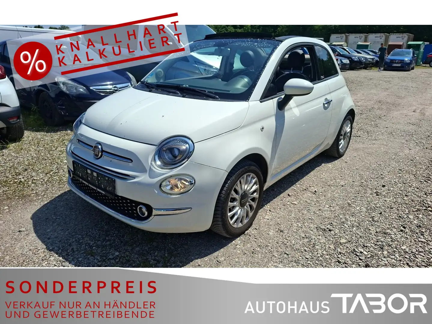 Fiat 500C 1.2 8V Lounge Navi PDC Klima GRA Weiß - 1