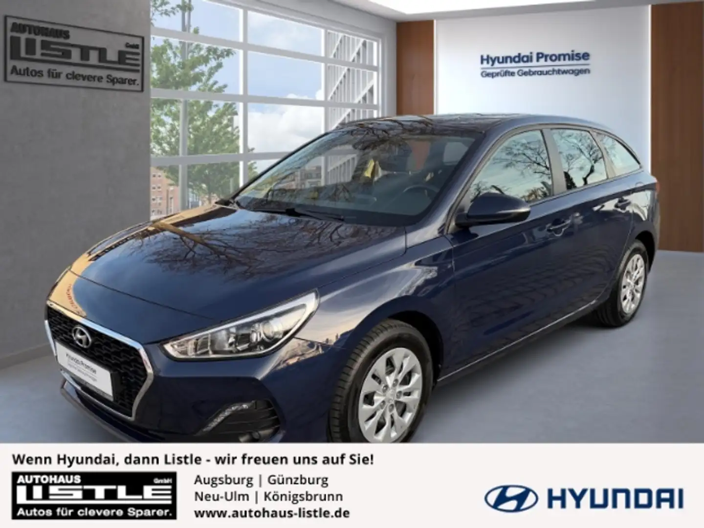 Hyundai i30 Select NAVI+SHZ+KAMERA+PDC+APPLE/ANDROID Bleu - 1