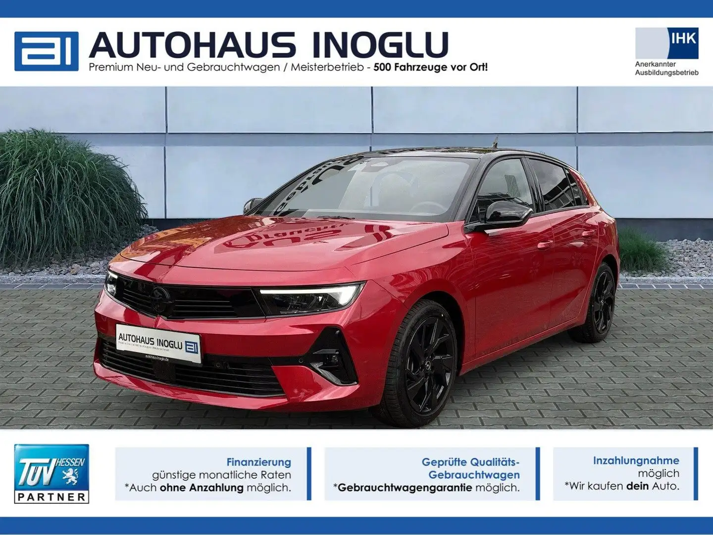 Opel Astra NEU*GS*360°Cam*AHK*Navi*HeadUp*Shz*Sound Rouge - 1