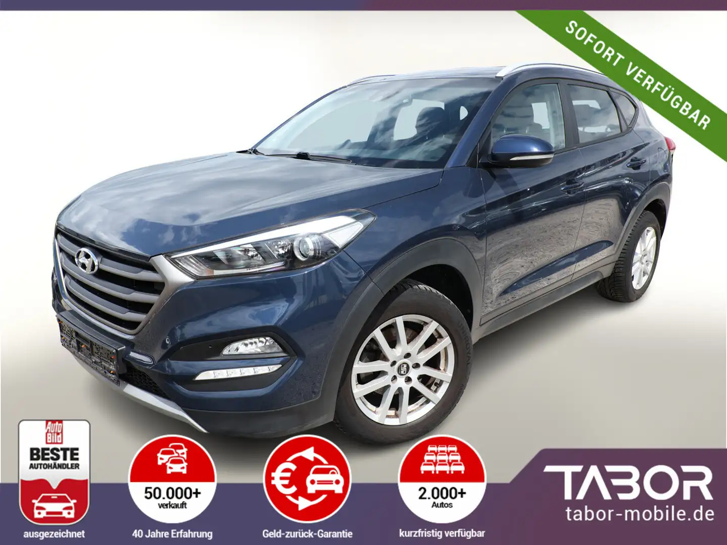 Hyundai TUCSON 1.6 177 4WD Advantage Nav PDC LM17Z KeyL Blau - 1