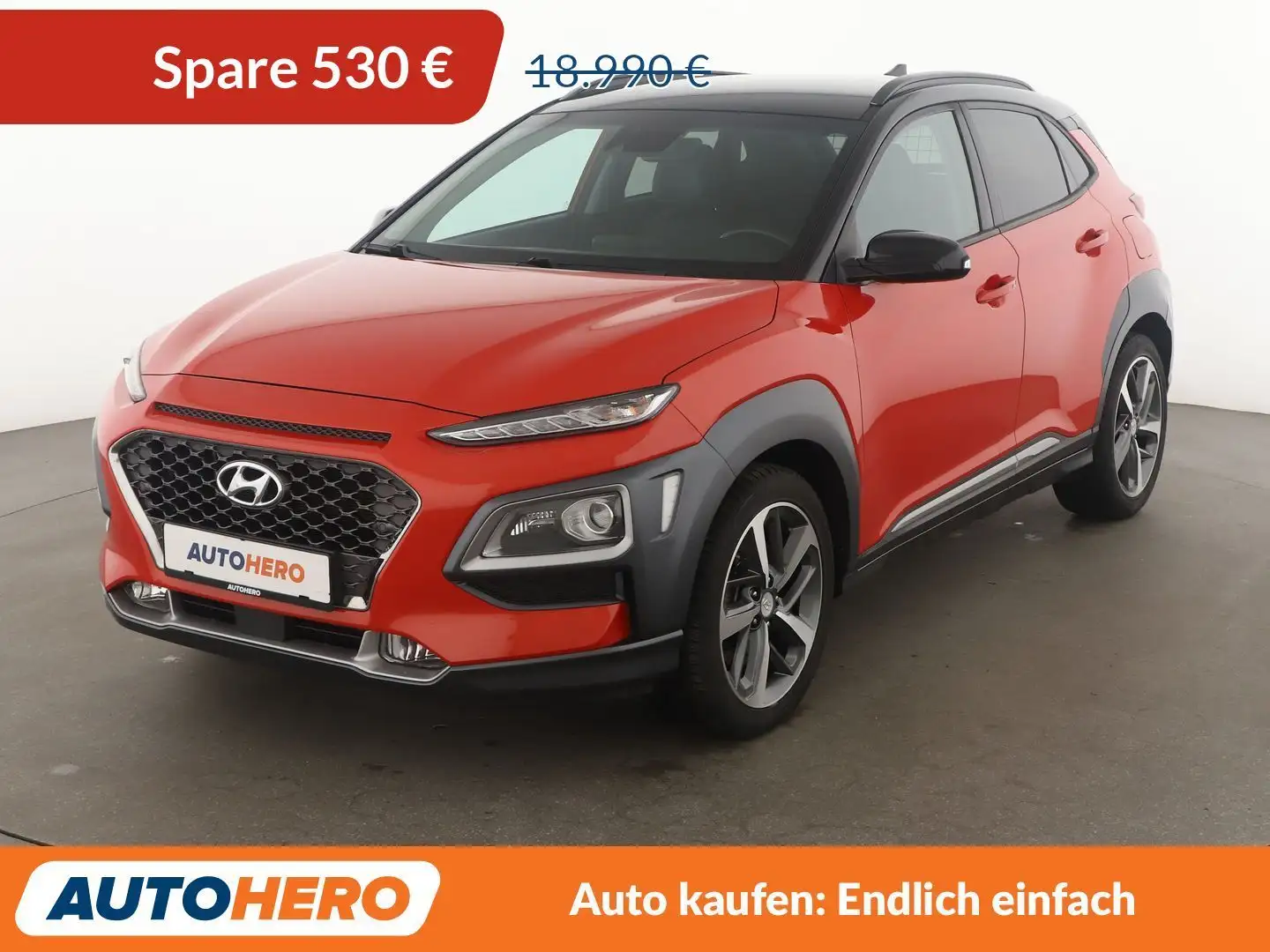 Hyundai KONA 1.6 TGDI Premium 2WD Aut*NAVI*ACC*CAM*PDC*SHZ* Orange - 1