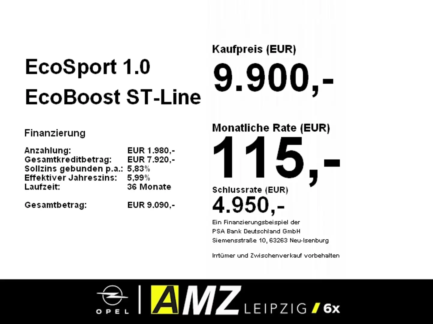 Ford EcoSport 1.0 EcoBoost ST-Line *HU/AU neu* Bleu - 2