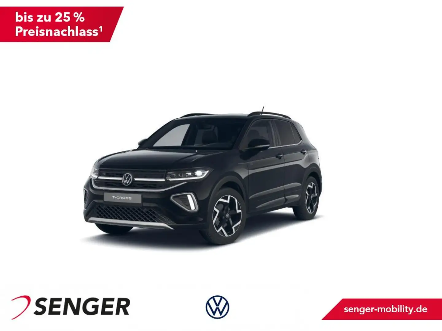 Volkswagen T-Cross R-Line 1.0 l TSI OPF Digitales Cockpit Zwart - 1