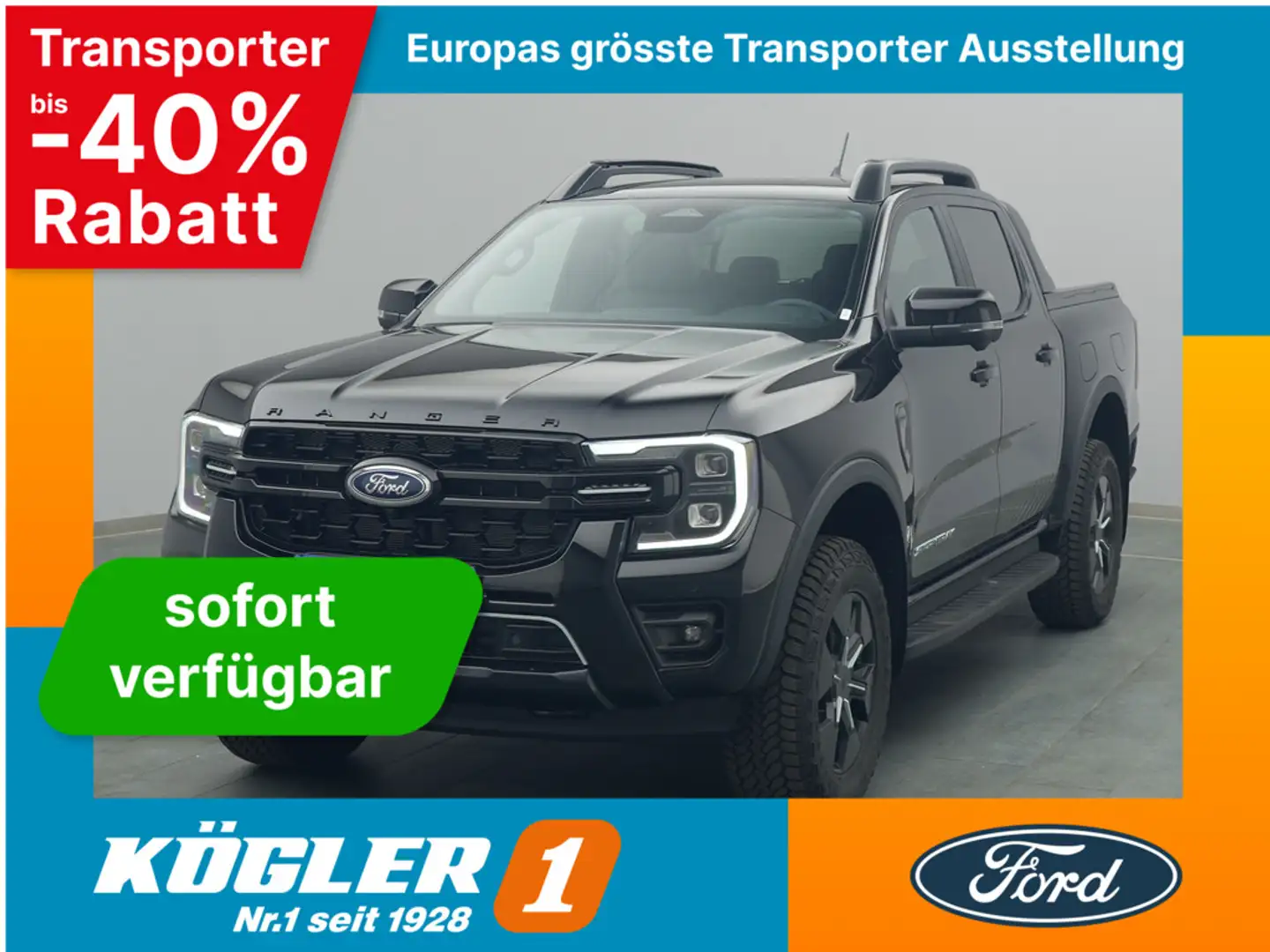 Ford Ranger Doka Stormtrak 281PS PHEV/e-Rollo Schwarz - 1