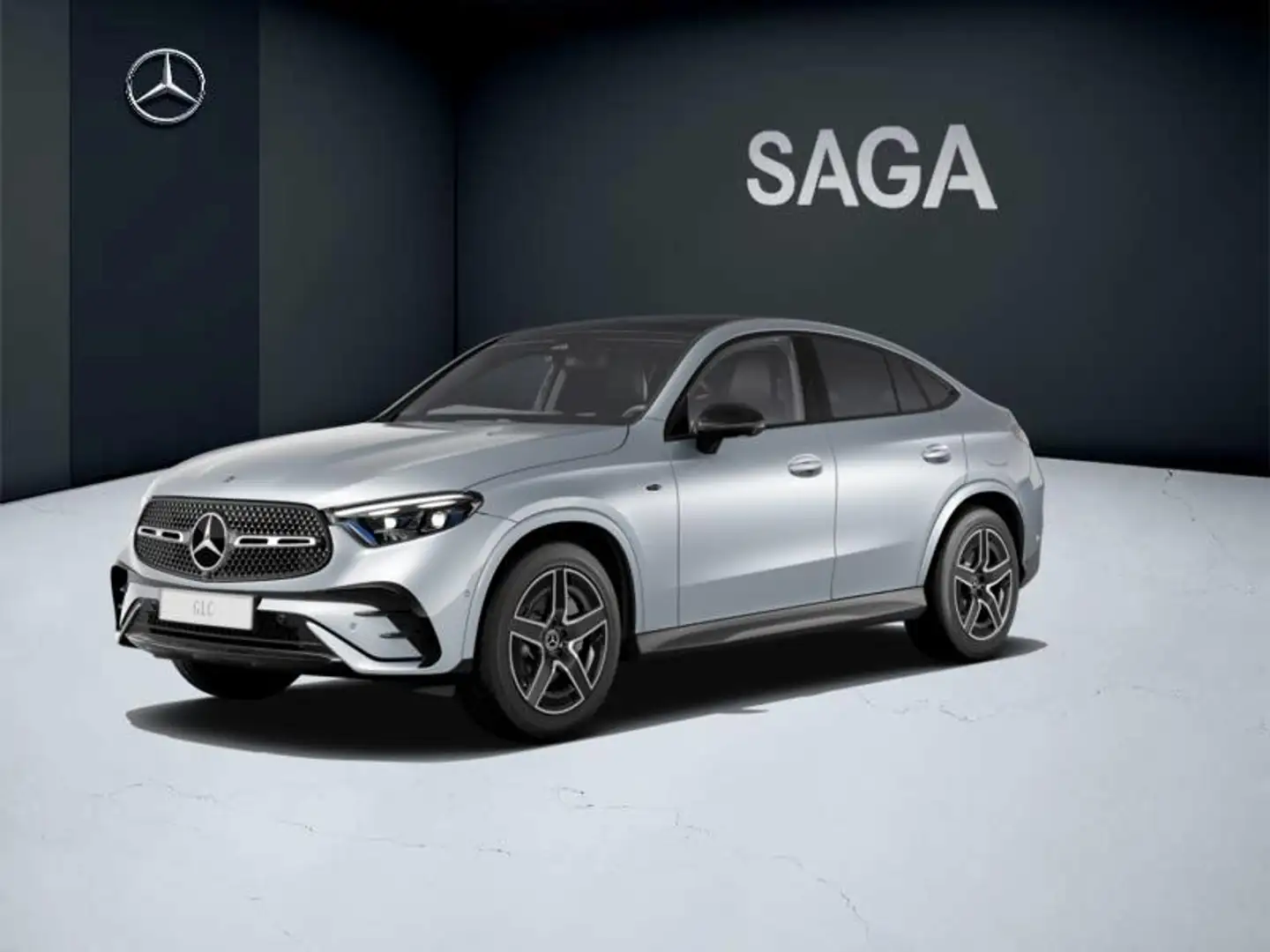 Mercedes-Benz GLC 300 300 de 4matic coupé amg line Zilver - 1