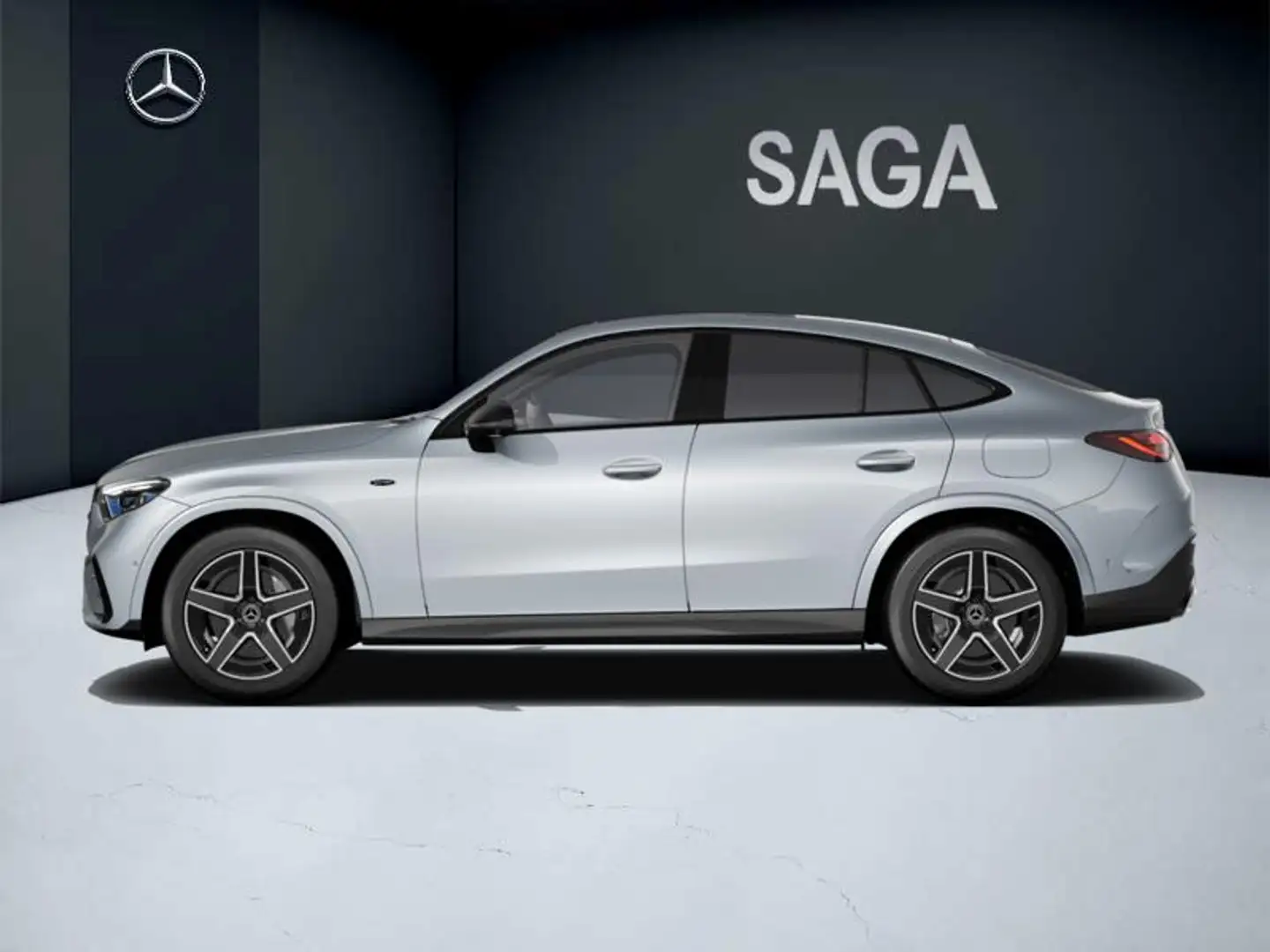 Mercedes-Benz GLC 300 300 de 4matic coupé amg line Zilver - 2