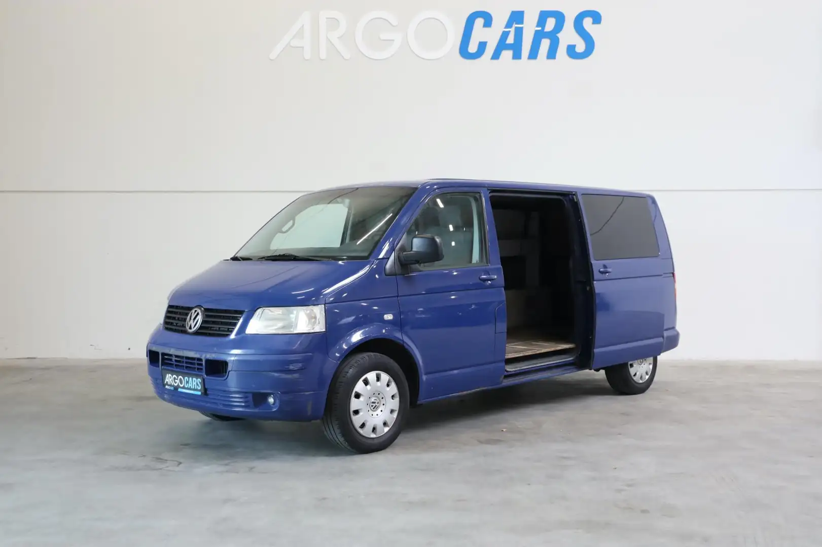 Volkswagen Transporter 2.5 TDI LANG CAMERA 174PK TREKHAAK DUBBELE SCHUIFD Modrá - 2