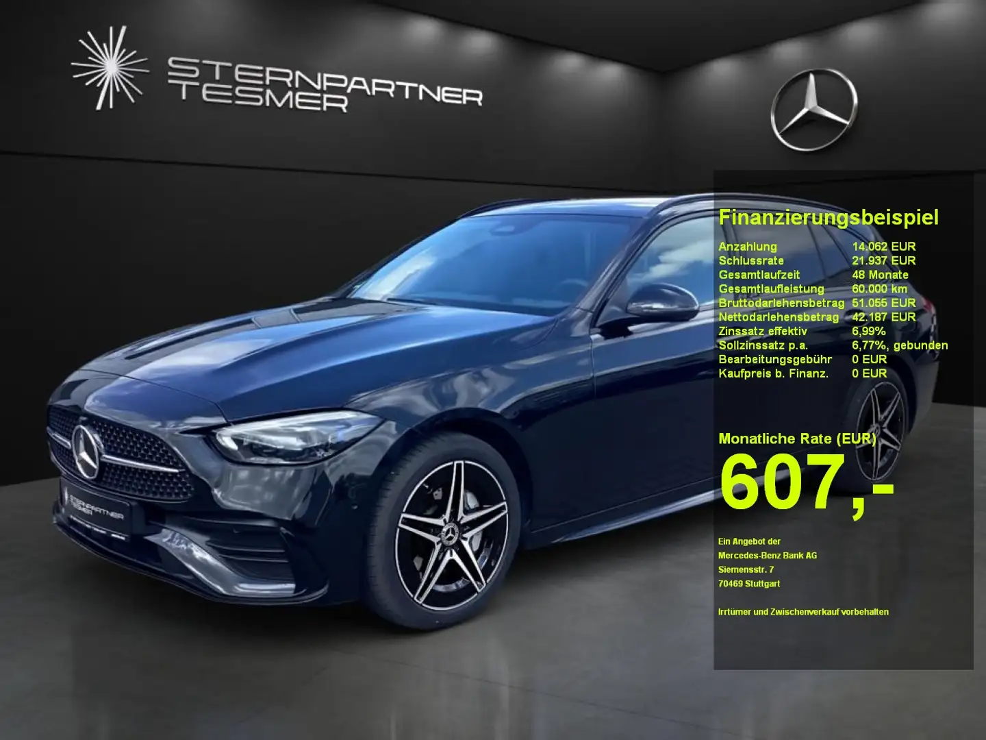 Mercedes-Benz C 300 e T #AMG #AHK #PANO #DISTRONIC #KEYLESS-GO Schwarz - 1