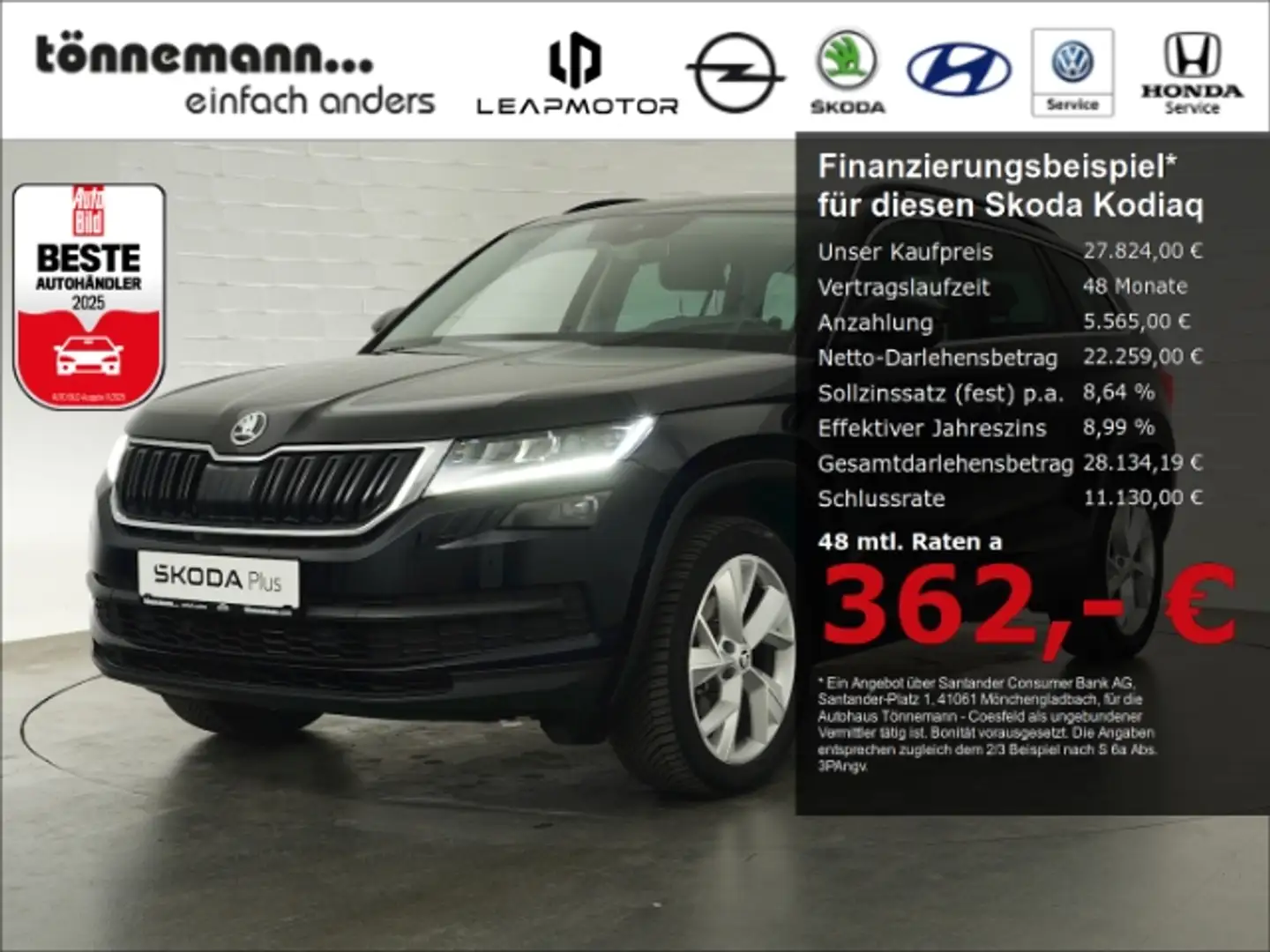Skoda Kodiaq SOLEIL TSI DSG+LED+NAVI+RÜCKFAHRKAMERA+SITZHEIZUNG Schwarz - 1