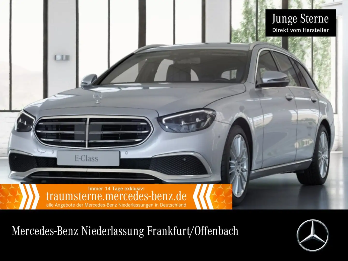 Mercedes-Benz E 400 d T 4M EXCLUSIVE+360+LED+FAHRASS+9G Silber - 1