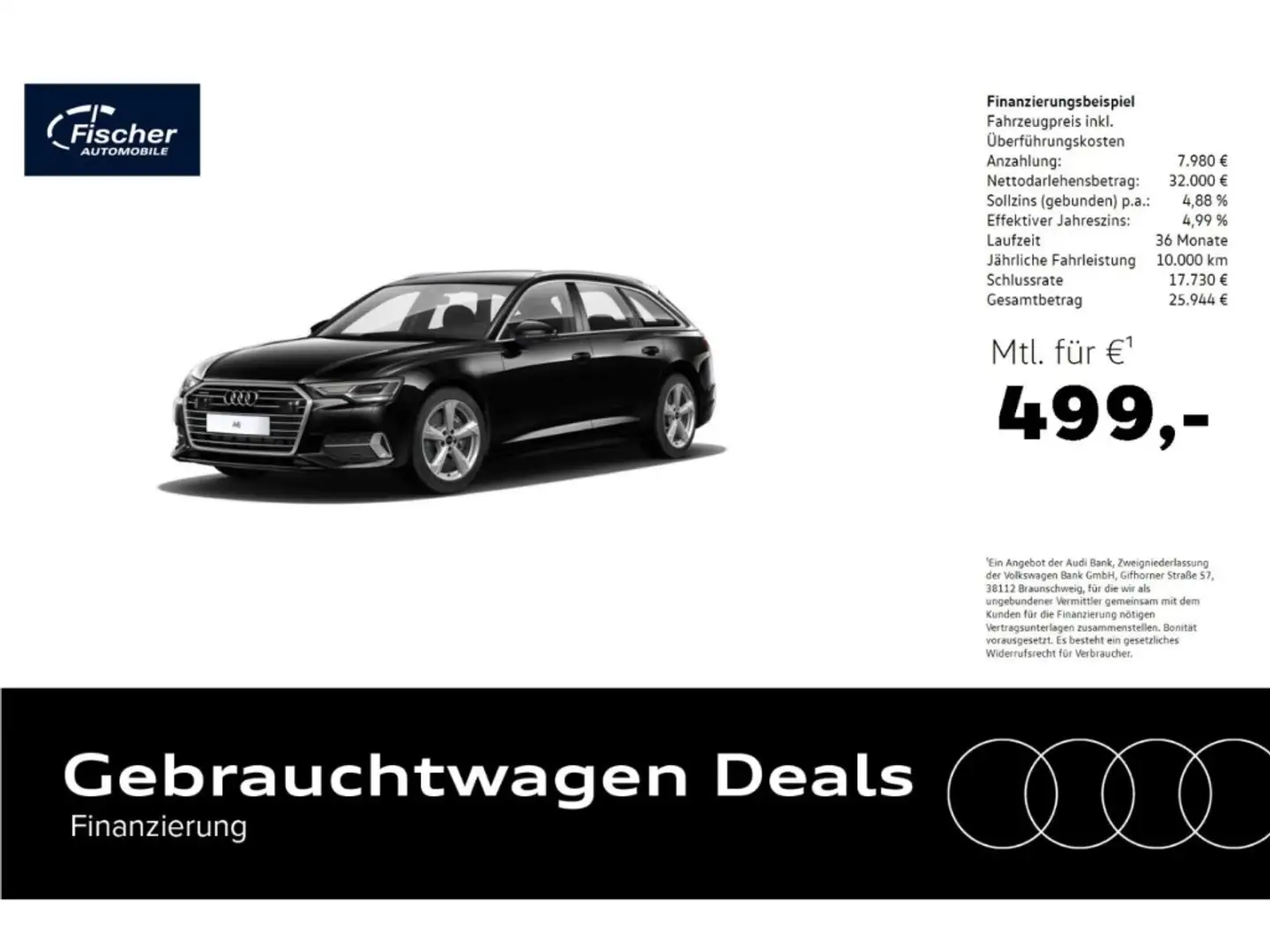 Audi A6 Avant 45 TDI quattro Sport Schwarz - 1